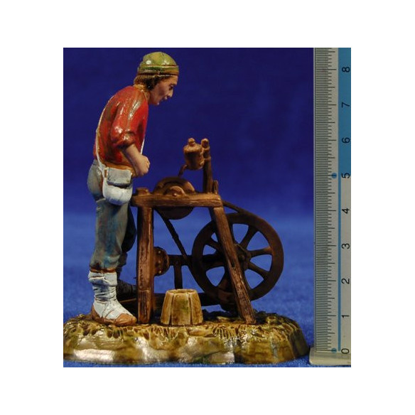 Pastore che arrota 10 cm plastica Moranduzzo - Landi