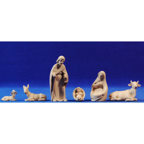 Non painted nativity 7,5 cm plastic