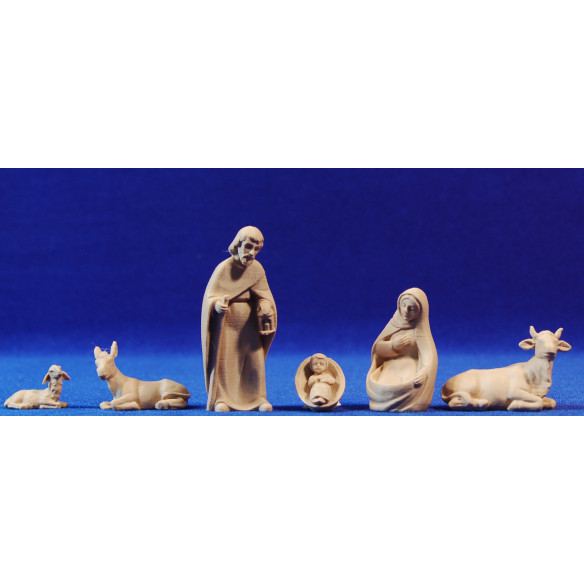 Non painted nativity 7,5 cm plastic
