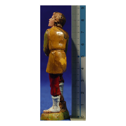 Young shepherd musician with cornamuse 10 cm plastic Moranduzzo - Landi 700 style