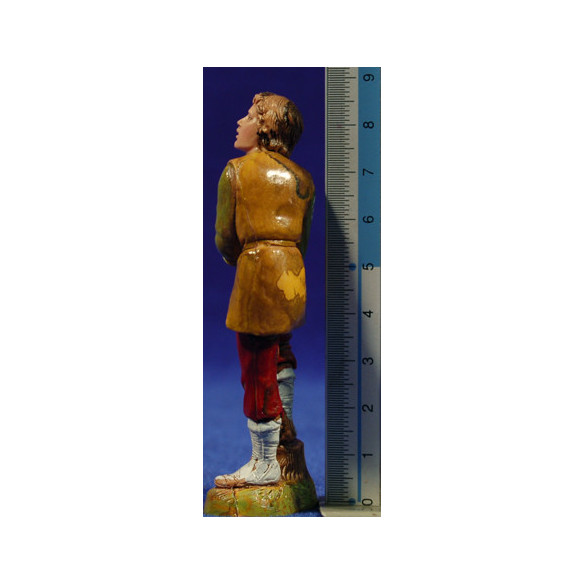 Young shepherd musician with cornamuse 10 cm plastic Moranduzzo - Landi 700 style