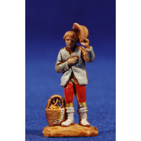 Pastor con sombrero y saludando 3,5 cm plástico Moranduzzo - Landi estilo 700