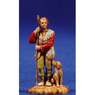 Young shepherd with a stick 3,5 cm plastic Moranduzzo - Landi 700 style