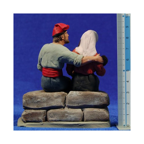 Nacimiento catalán sentado 12 cm barro pintado Delgado