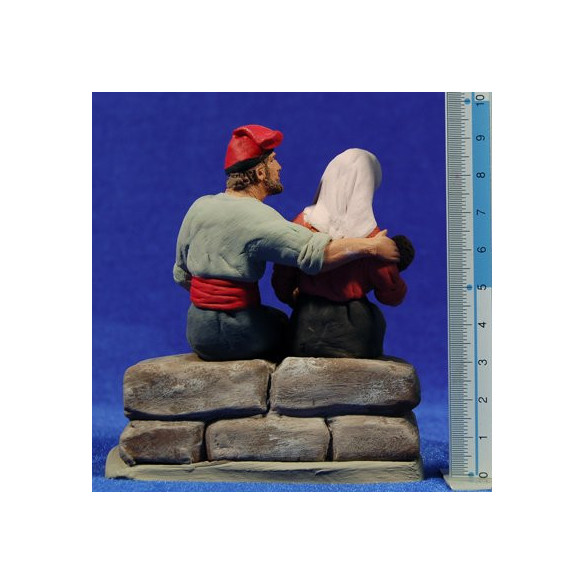 Nacimiento catalán sentado 12 cm barro pintado Delgado