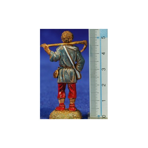 Shepherd with hoe 6 cm plastic Moranduzzo - Landi 700 style