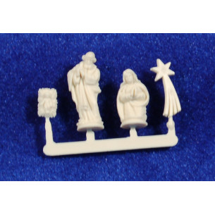 Non painted nativity 2 cm plastic