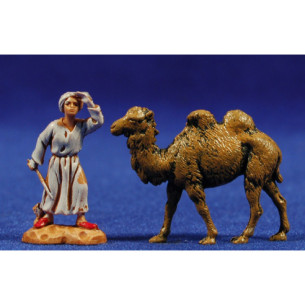 Shepherd looking and camel 3,5 cm plastic Moranduzzo - Landi 700 ebraic
