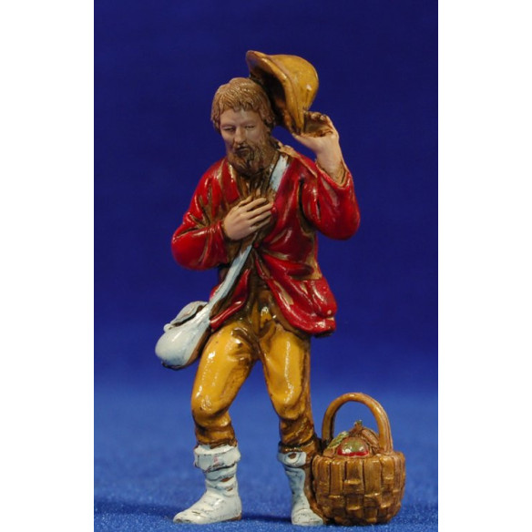 Shepherd with a hat 8 cm plastic Moranduzzo - Landi 700 style