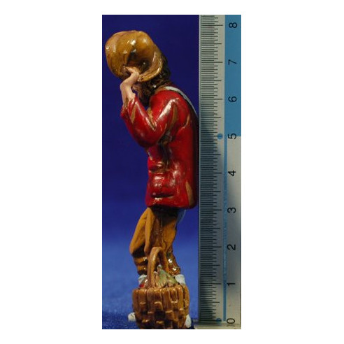 Shepherd with a hat 8 cm plastic Moranduzzo - Landi 700 style