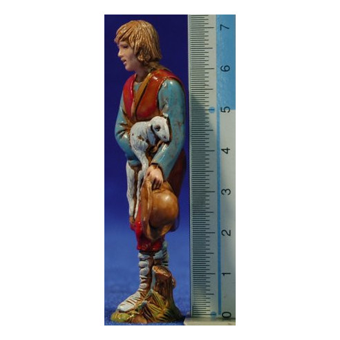 Pastor adorant amb xai 8 cm plàstic Moranduzzo - Landi estil 700