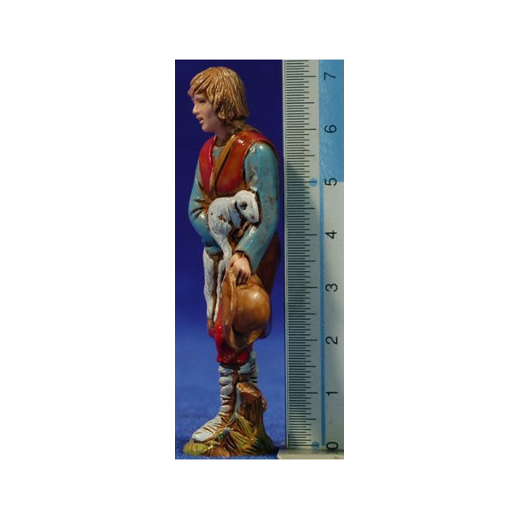 Pastor adorant amb xai 8 cm plàstic Moranduzzo - Landi estil 700