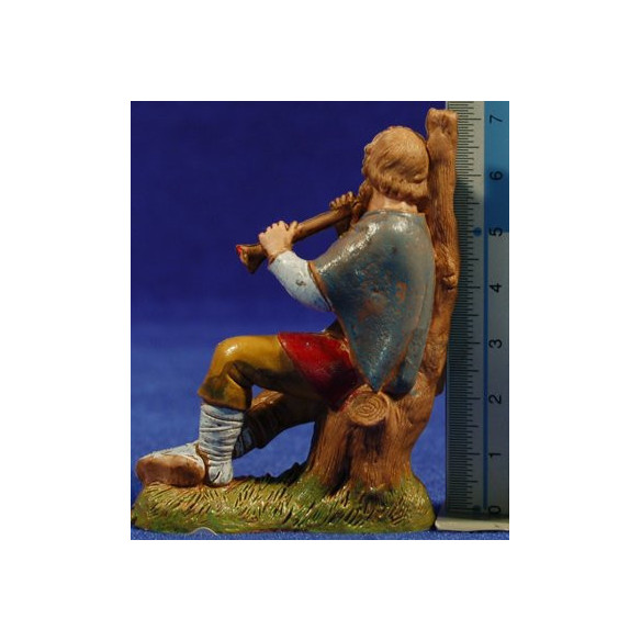 Flautista músico sentado 10 cm plástico Moranduzzo - Landi estilo 700