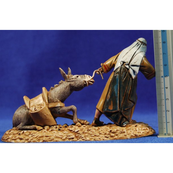 Pastor estirando mula 10 cm plástico Moranduzzo - Landi estilo ebraico