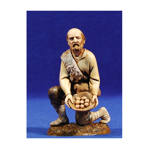 Shepherd ddoring with eggs 12-13  cm plastic Moranduzzo - Landi 700 style