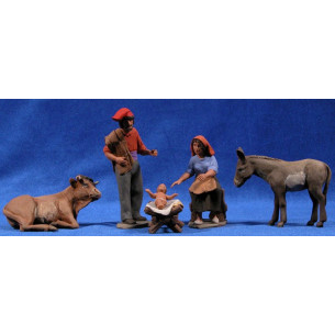 Nativity catalan 12 cm clay painted Delgado