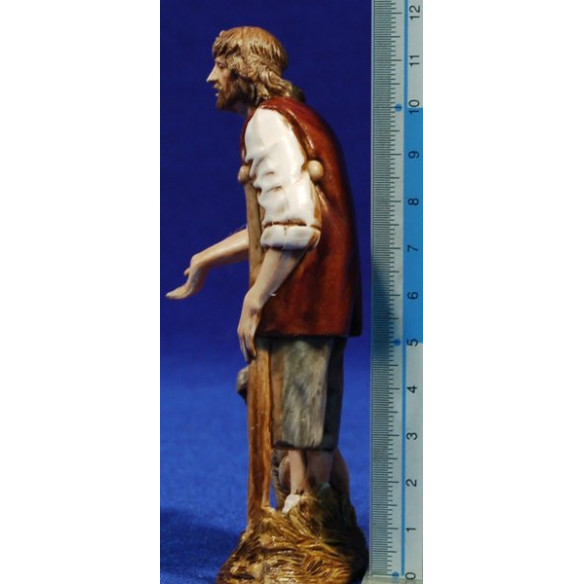 Pastore sciancato e cane 12-13  cm plastica Moranduzzo - Landi stile 700