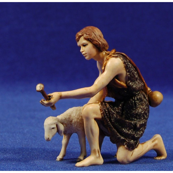 Pastora adorazione con agnello 12-13  cm plastica Moranduzzo - Landi stile arabo