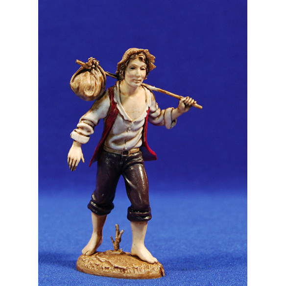 Shepherd with a sac 12-13 cm plastic Moranduzzo - Landi 700 style