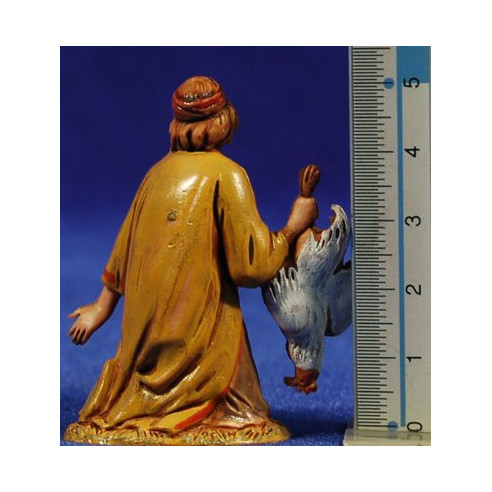 Pastor adorando con pollo 6,5 cm plástico Moranduzzo - Landi estilo ebraico