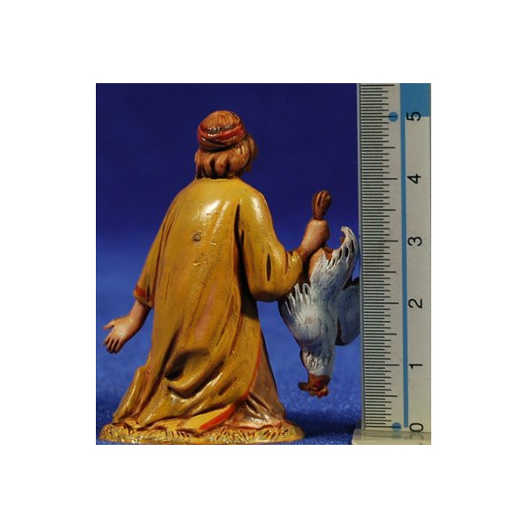 Pastor adorando con pollo 6,5 cm plástico Moranduzzo - Landi estilo ebraico