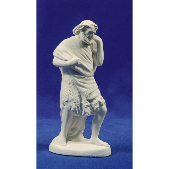 Pastore con sacco non dipinto 15 cm gesso