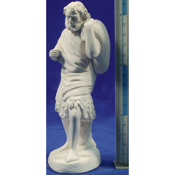 Pastore con sacco non dipinto 15 cm gesso