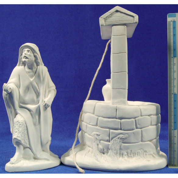 Non painted Shepherd with dwell 20 cm chalk