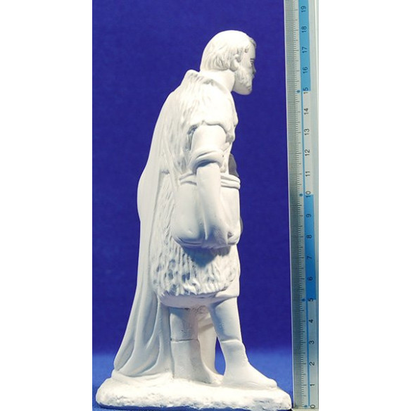 Pastor amb nena sense pintar 18 cm guix