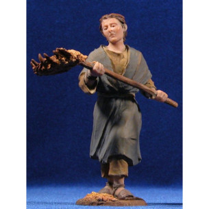 Pastor con horca 14 cm resina Montserrat Ribes