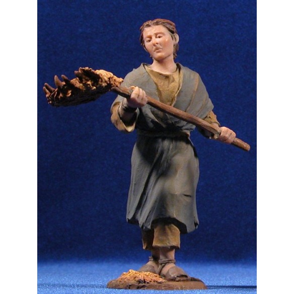 Pastor con horca 14 cm resina Montserrat Ribes