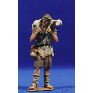 Shepherd with lamb 9 cm resin Montserrat Ribes