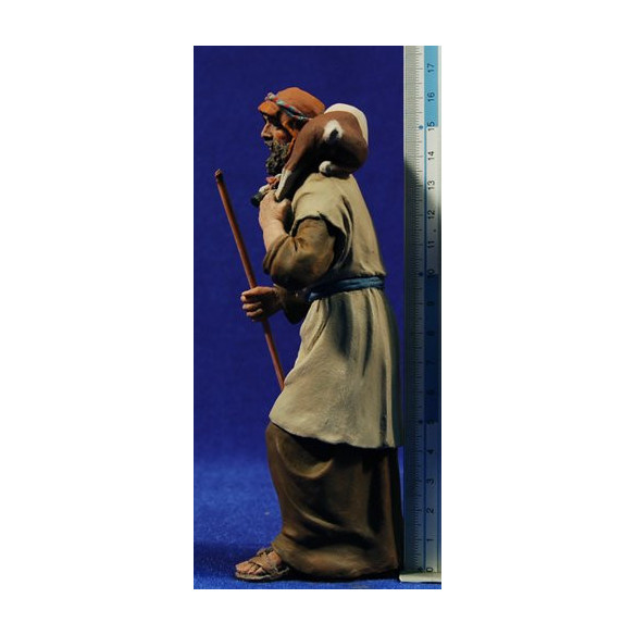 Shepherd with goath 17 cm resin Montserrat Ribes