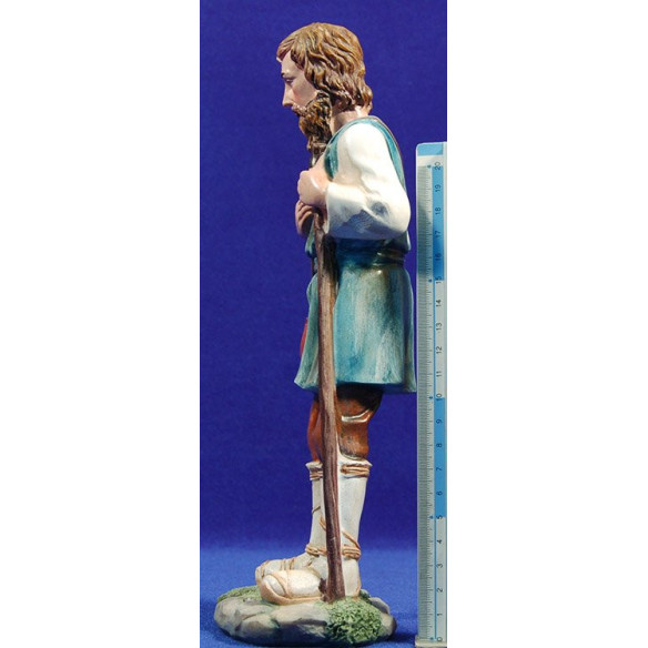 Pastore con bastone 25 cm resina