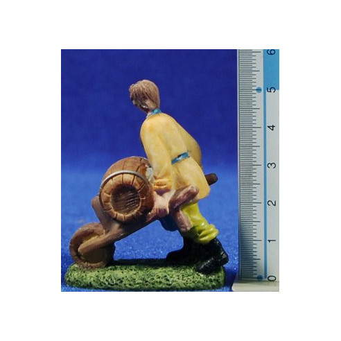 Pastore con carello 6 cm resina