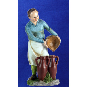 Shepherd with anfore 25 cm resin