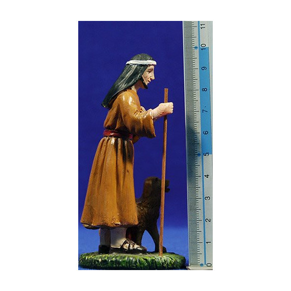 Pastor con perro 10 cm resina Linea Martino Landi