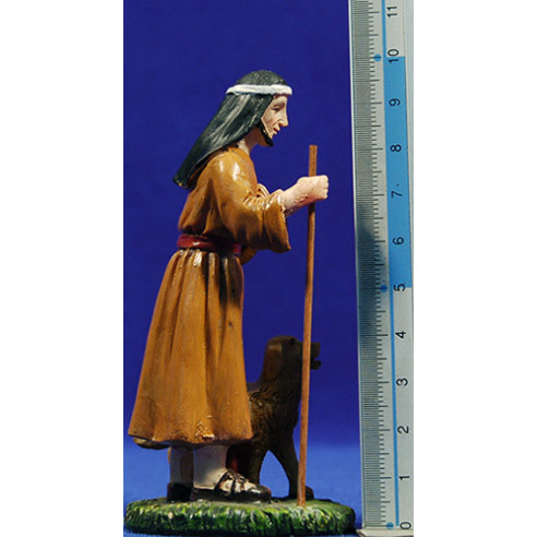 Pastor con perro 10 cm resina Linea Martino Landi
