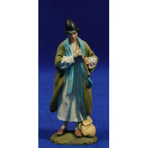 Pastor músico flautista 10 cm resina Linea Martino Landi