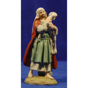 Pastore con agnello in braccio 12 cm resina Linea Martino Landi