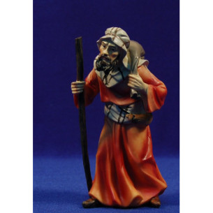 Pastore con sacco nella spalla 14 cm resina