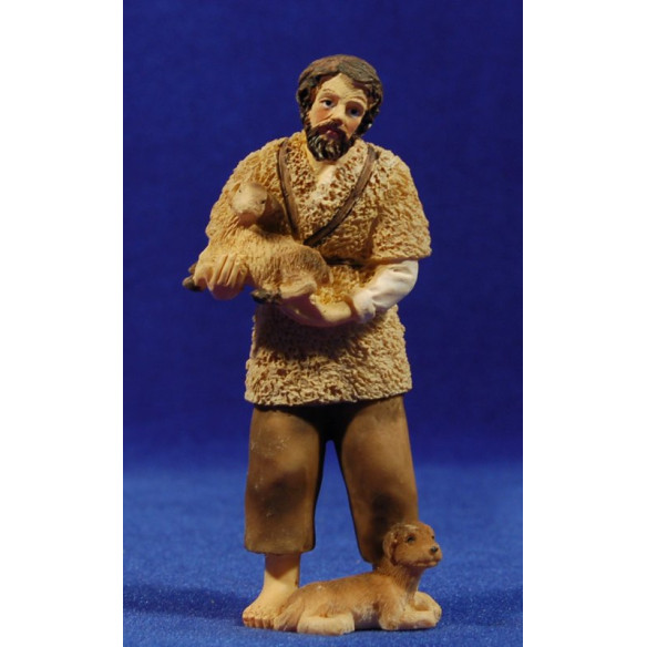 Pastore con agnello in braccio M2 11 cm resina
