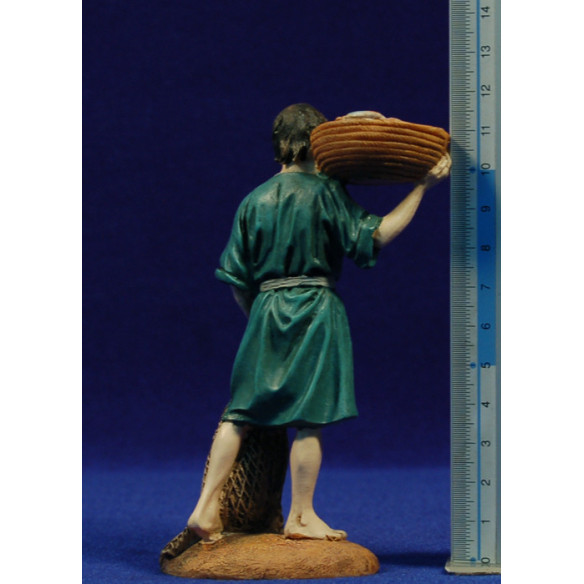 Pastore pescatore 12 cm resina Linea Martino Landi
