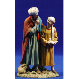 Pastore con bambino 12 cm resina Linea Martino Landi