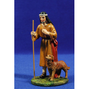 Pastore con cane 12 cm resina Linea Martino Landi
