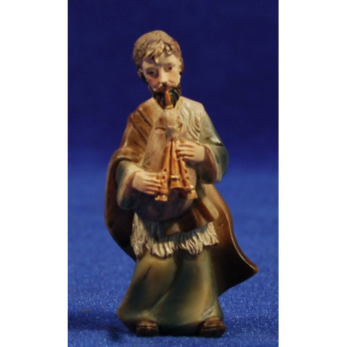 Pastore musicista con cornamusa 7 cm resina