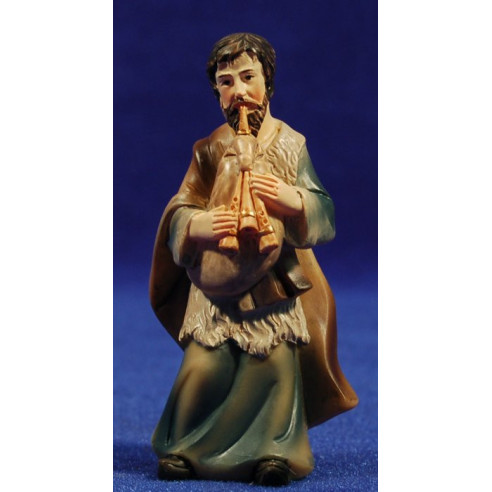 Shepherd musician with bagpipe 9 cm resin