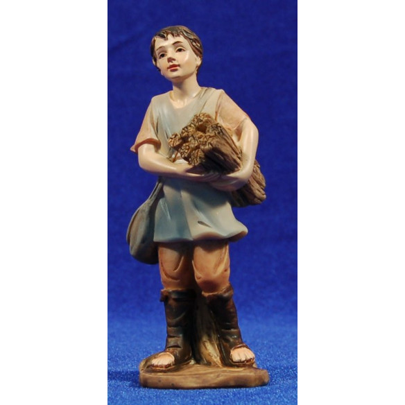 Pastore con legno 11 cm resina