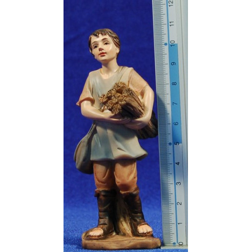 Pastore con legno 11 cm resina