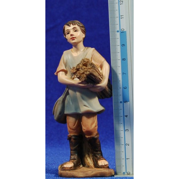 Pastore con legno 11 cm resina